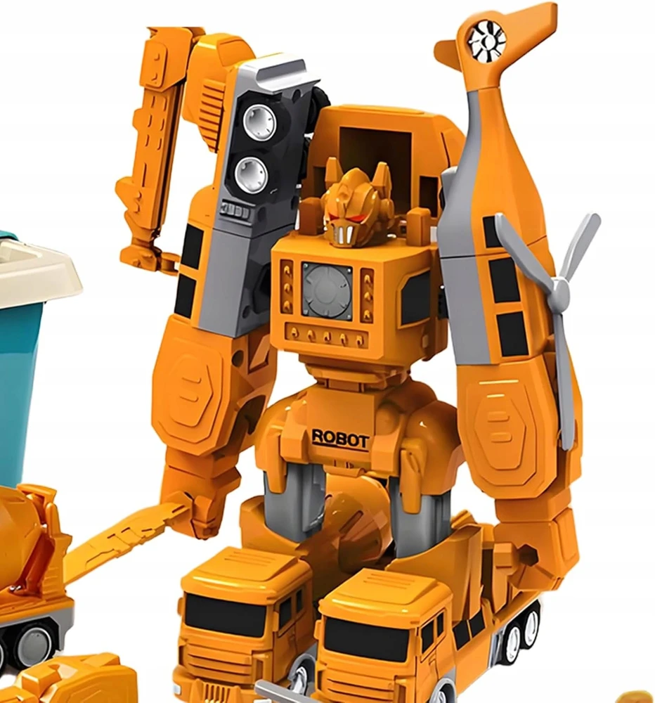 ROBOTAI AUTOMOBILIAI Sunkvežimiai MAGNETINIS SULANKSTAMAS TRANSFORMACIJA + DĖŽĖ