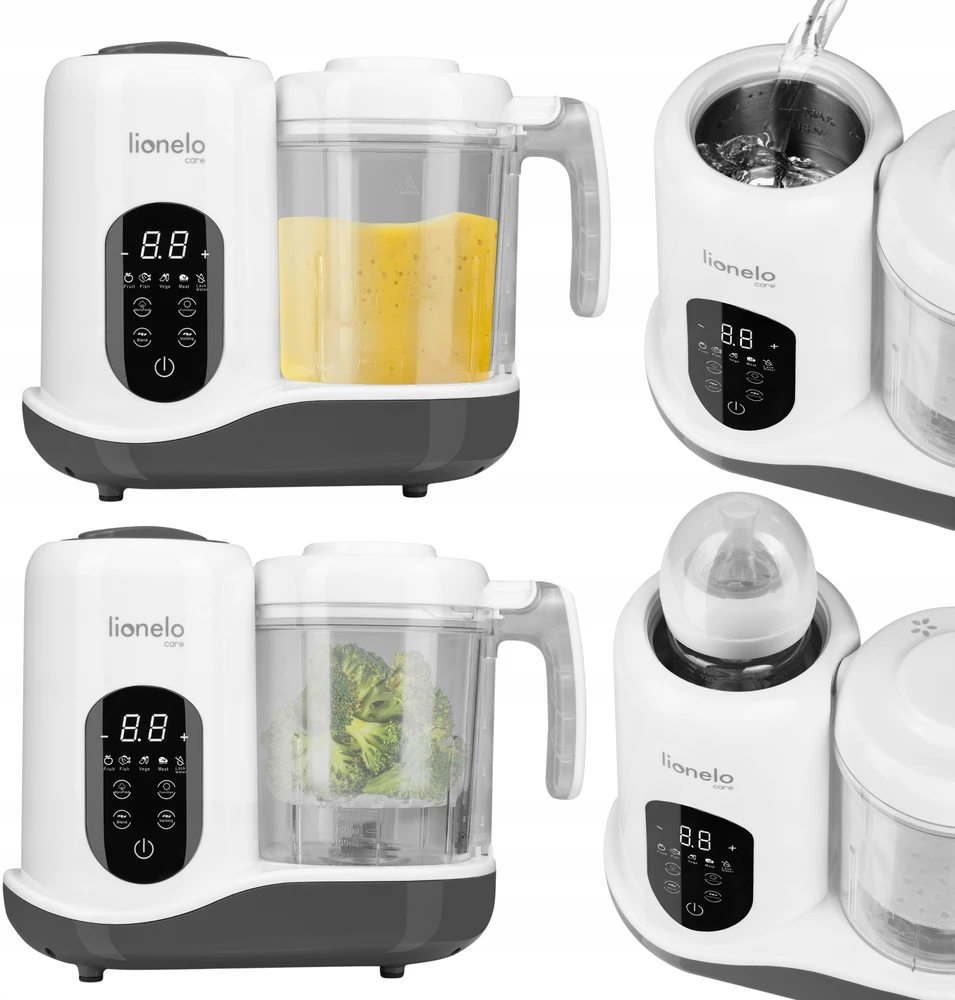 Lionelo daugiafunkcis virtuvės robotas kūdikiams 4 programų 900 ml BabyMenu