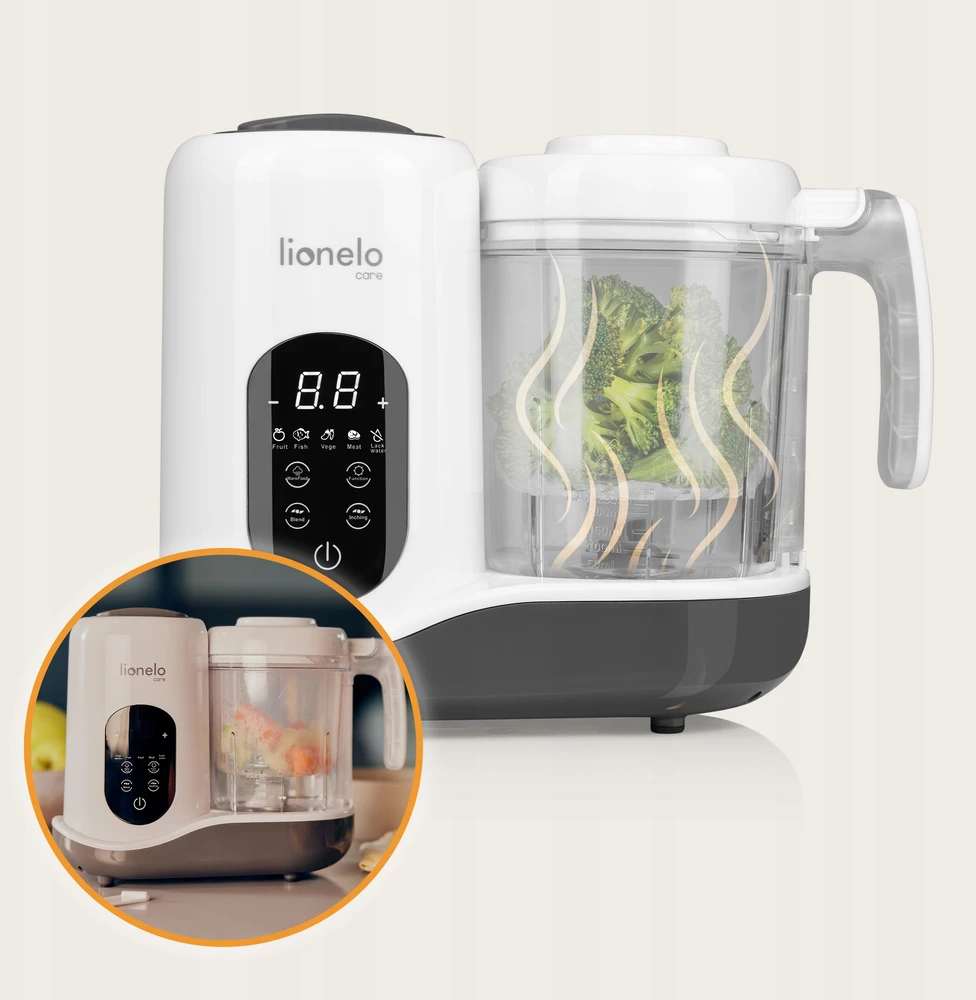 Lionelo daugiafunkcis virtuvės robotas kūdikiams 4 programų 900 ml BabyMenu