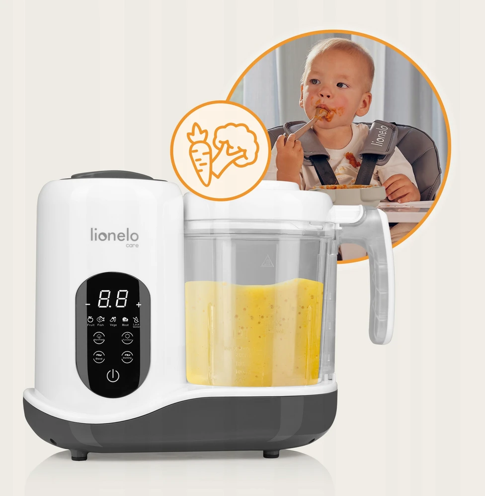 Lionelo daugiafunkcis virtuvės robotas kūdikiams 4 programų 900 ml BabyMenu
