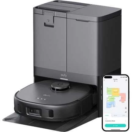 Eufy RoboVac X10 Pro Omni dulkių siurblys - robotas, Juodos spalvos