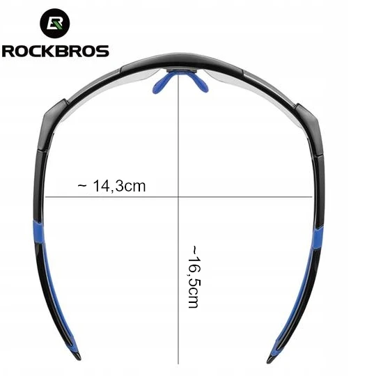Rockbros 10111 Fotochrominiai Dviračių Akiniai Juodai Mėlyni