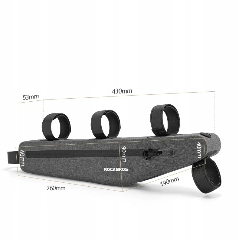 Rockbros As-052 torba rowerowa pod ramę, wąska, wodoodporna, 1.5l