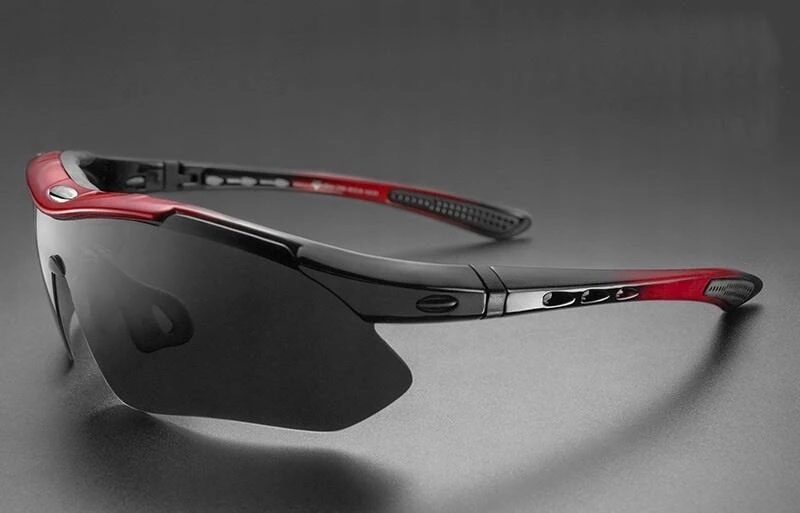 Rockbros DVIRAČIO AKINIAI SU POLARIZUOTAIS UV400 SPORTS 5 KEIČIAMAIS lęšių dėklais