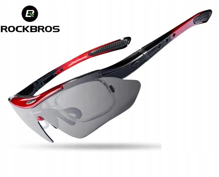 Rockbros DVIRAČIO AKINIAI SU POLARIZUOTAIS UV400 SPORTS 5 KEIČIAMAIS lęšių dėklais