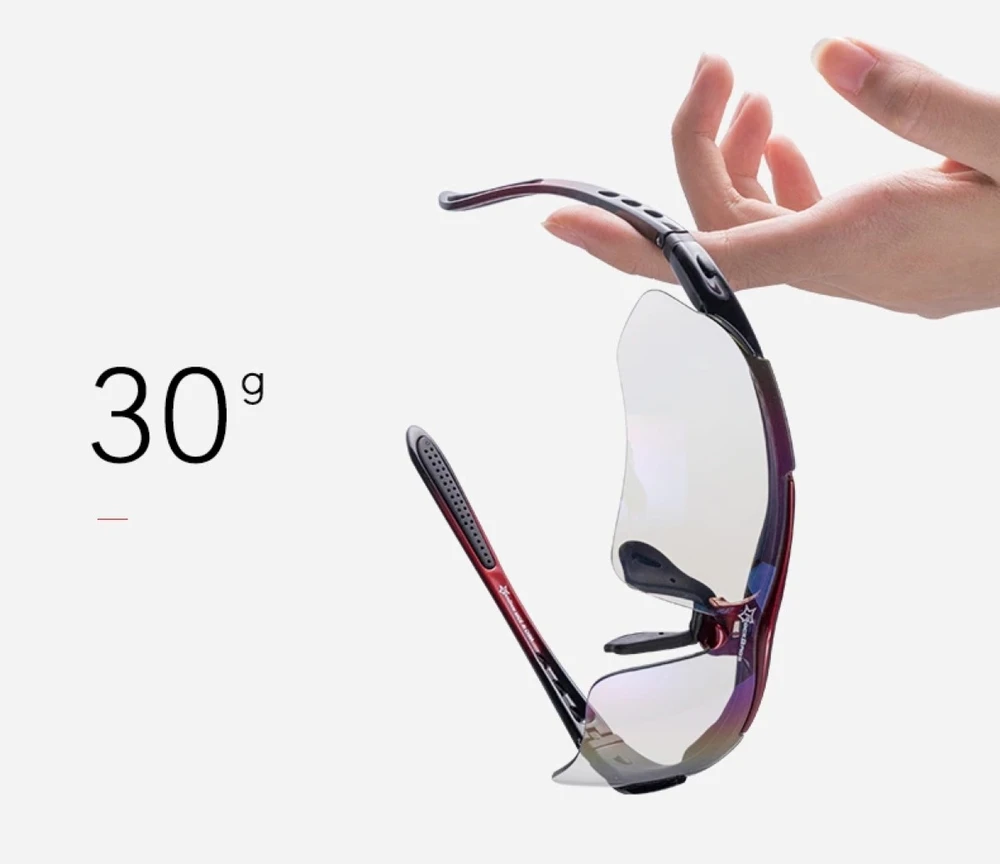 Rockbros dviračių akiniai, fotochrominiai, skirti dviračiui, bėgimui su UV filtru