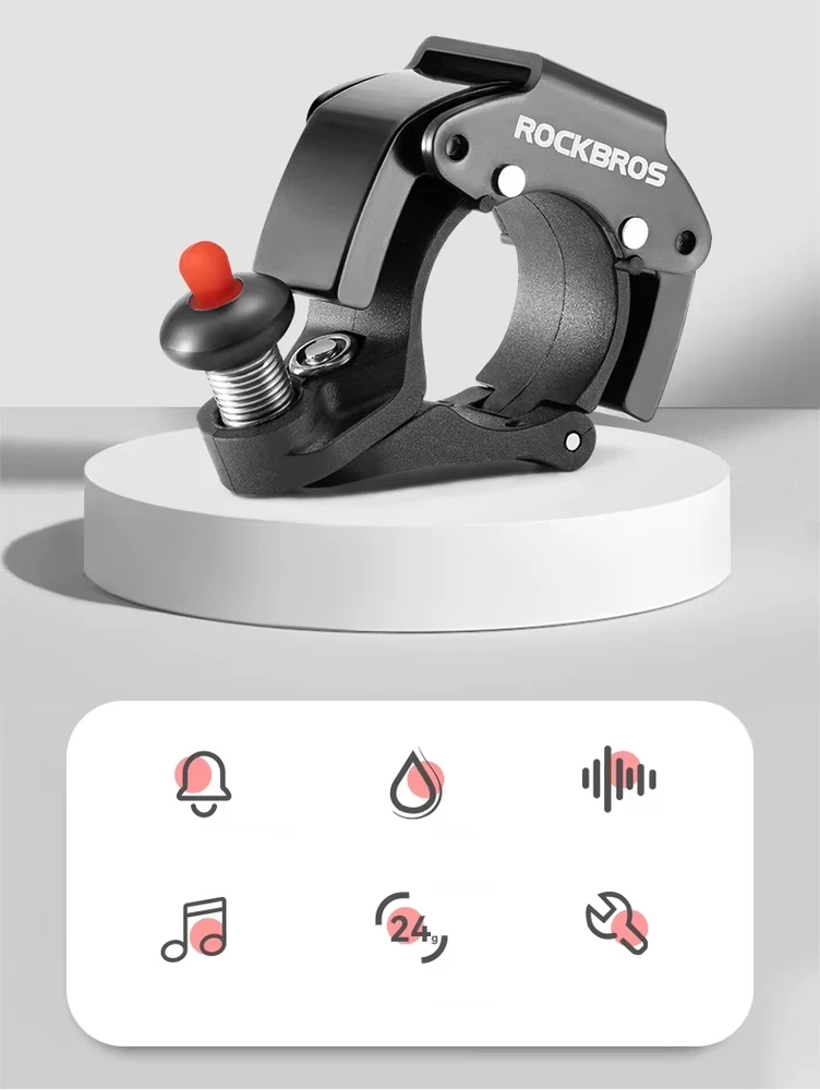 Rockbros Garsus aliumininis dviračio skambutis 100db