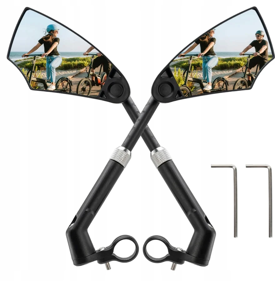 Rockbros Komplekt dviejų dviračio veidrodėlių 360° reguliuojamas 20-23mm
