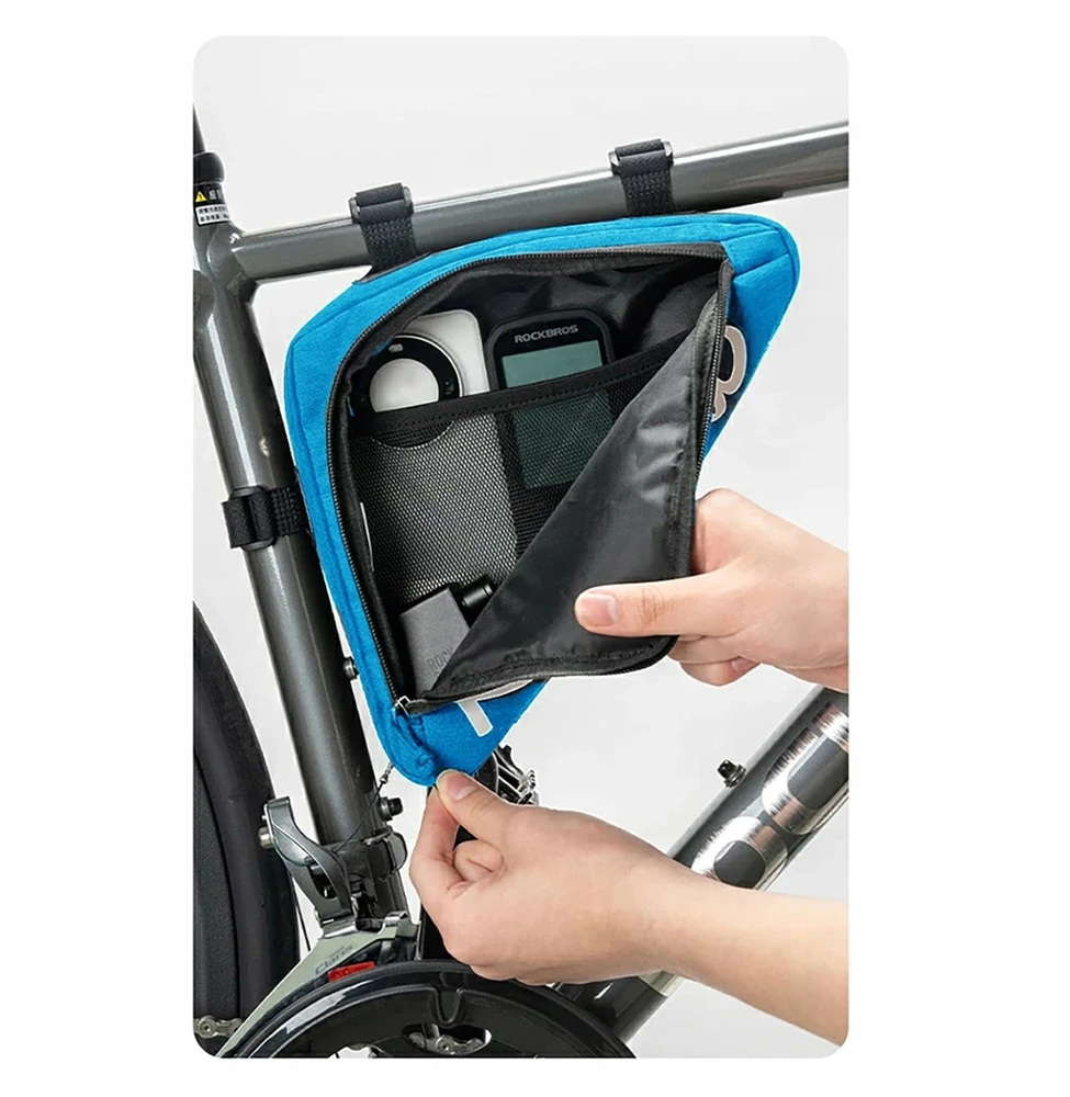 Rockbros G002 „Flash Journey“ trikampio rėmo dviračio krepšys 1,4 l - Mėlyna