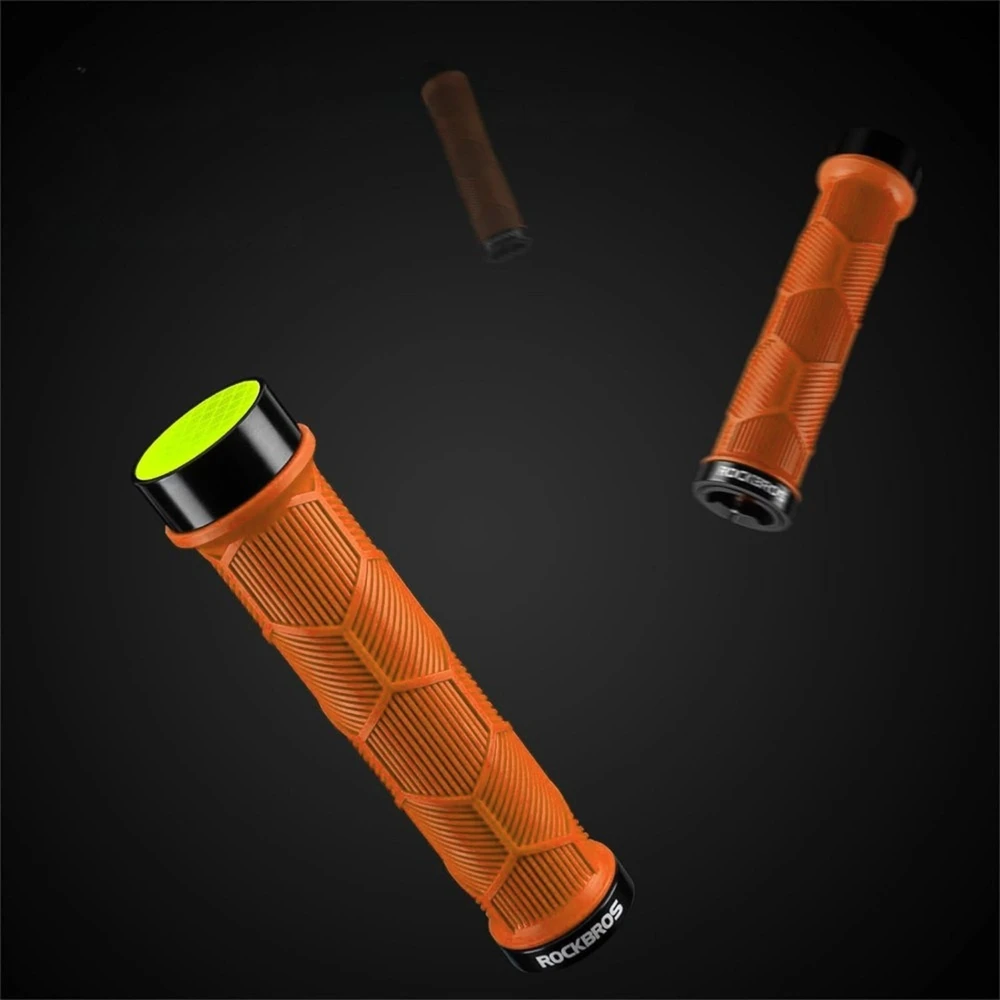 Rockbros 40720007004 dviračio rankenos su atšvaitu – oranžinės