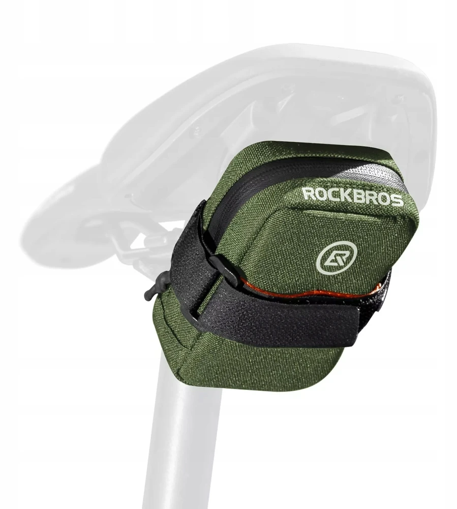 Rockbros mini dviračio krepšys po balnu, 0.35l, žalias
