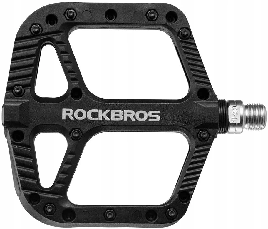 Rockbros PLATFORMINIAI DVIRAČIO PEDALAI JUODAI LEGVIAI 9/16 KEIŠČIŲ MTB TREKING BMX ROAD