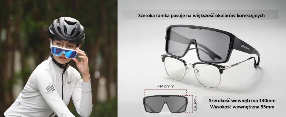 Rockbros Polarizuoti sportiniai akiniai Uv400 dviračiui, nuo saulės