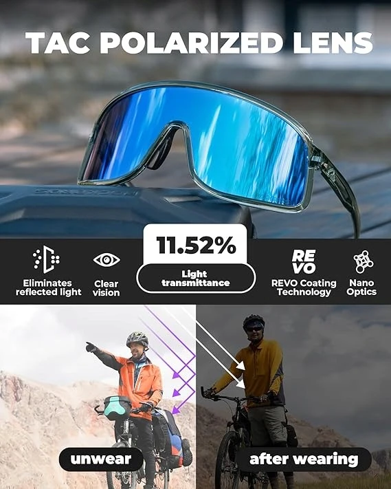 Rockbros poliarizuoti dviratininko akiniai TR90