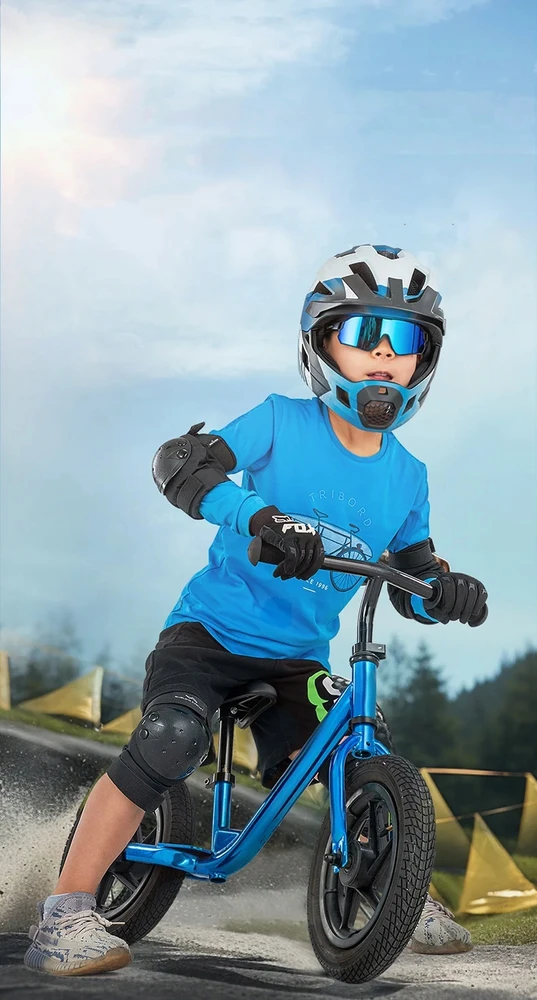 Rockbros poliarizuoti mėlyni UV-400 dviračių akiniai su unisex dėklu