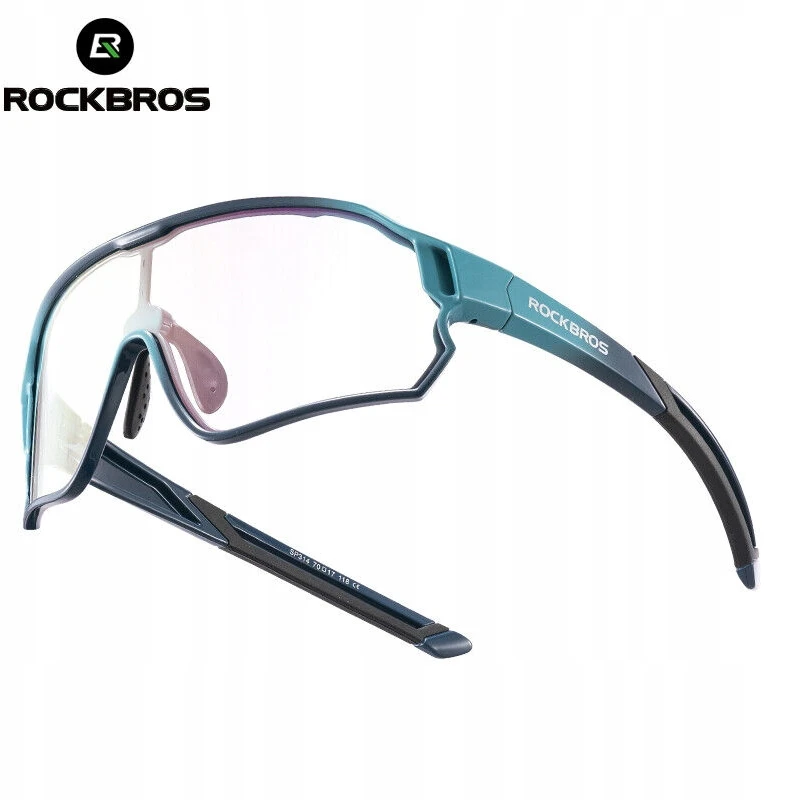 Rockbros poliarizuoti mėlyni UV-400 dviračių akiniai su unisex dėklu