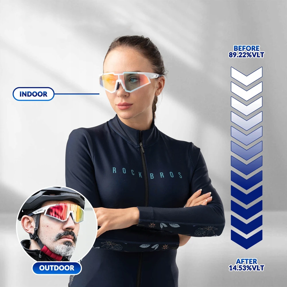Rockbros Sp291/2 Bl fotochrominiai dviračių akiniai