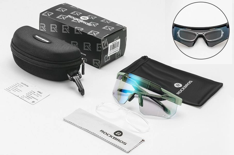 Rockbros Sp323 fotochrominiai dviračių akiniai su apsauga nuo rasojimo