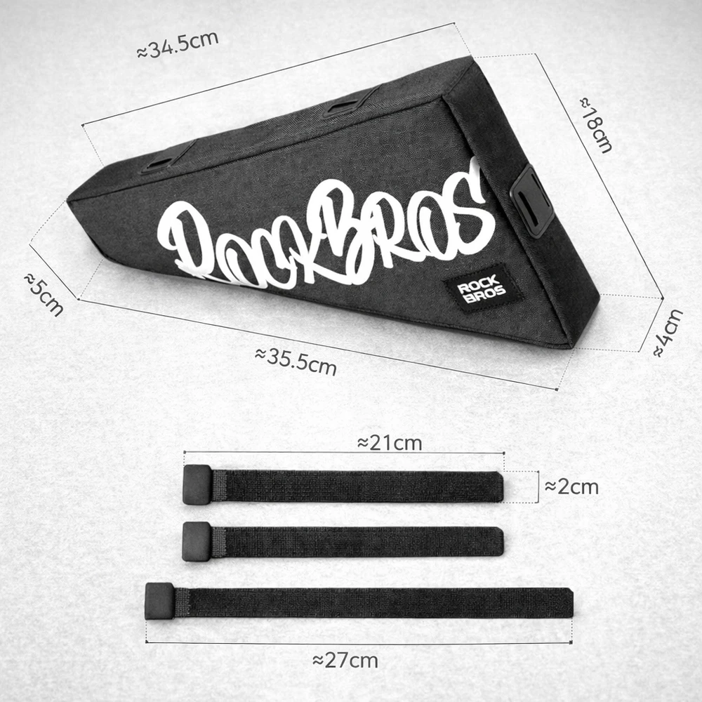 Rockbros TRIKAMPIS DVIRAČIO LIZDO KREPŠELIS RĖMUI 1,9L, PRIEKINIS DVIRAČIO, Juodas