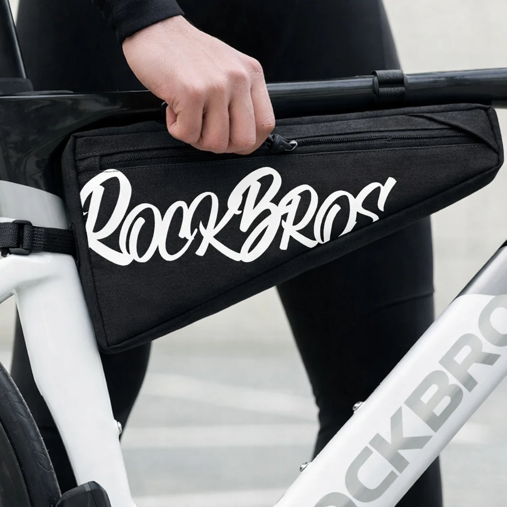 Rockbros TRIKAMPIS DVIRAČIO LIZDO KREPŠELIS RĖMUI 1,9L, PRIEKINIS DVIRAČIO, Juodas