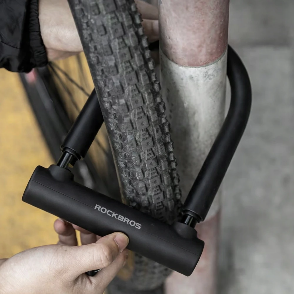 Rockbros RKS610-BK U-formos dviračio spyna – juodos spalvos