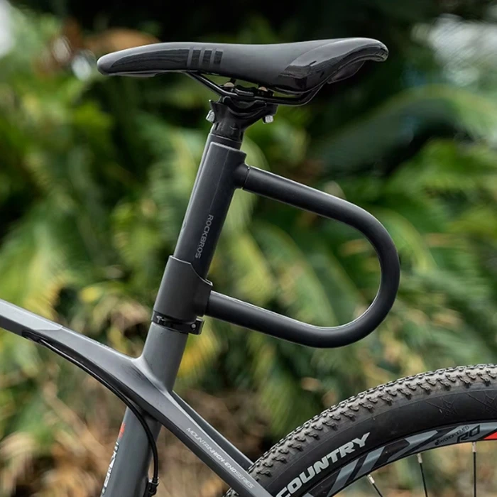 Rockbros RKS610-BK U-formos dviračio spyna – juodos spalvos