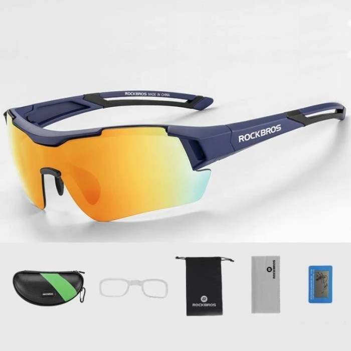 Rockbros Uv400 poliarizuoti sportiniai akiniai mėlyni