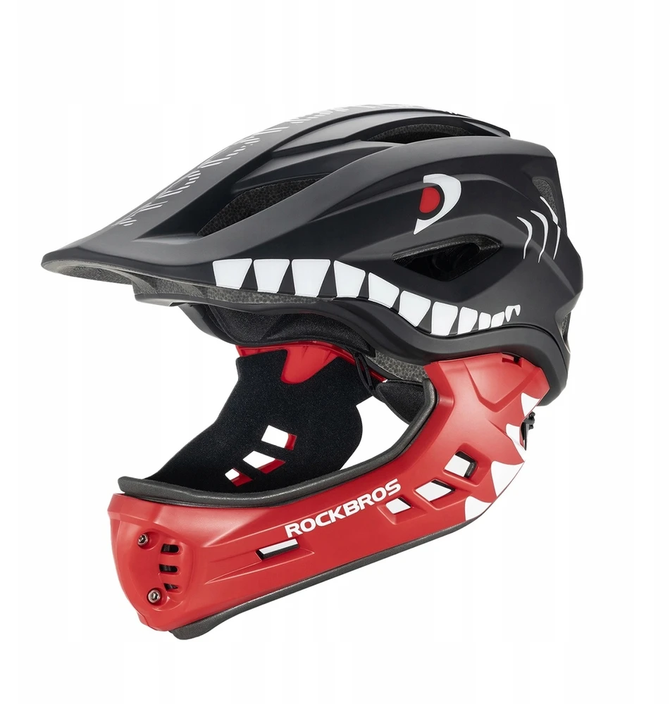 Rockbros TT-32006 Shark dziecięcy su odpinaną szczęką dydis S (48-52) - juoda