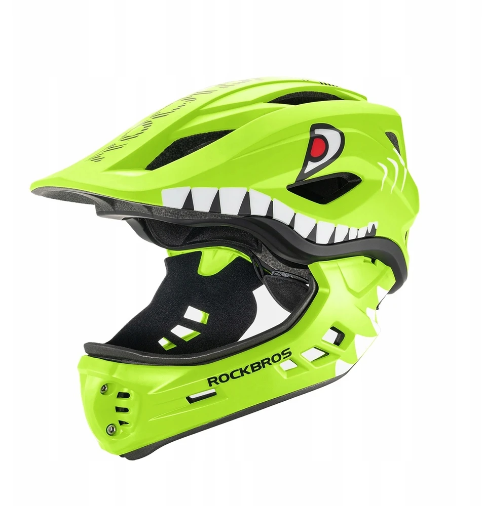 Rockbros TT-32003 Shark dziecięcy su odpinaną szczęką dydis S (48-52) - žalia