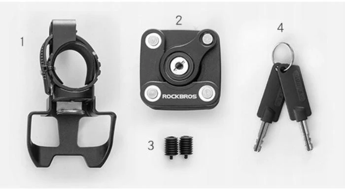 Rockbros Wd795 sulankstoma dviračio spyna, juoda, grūdintas plienas