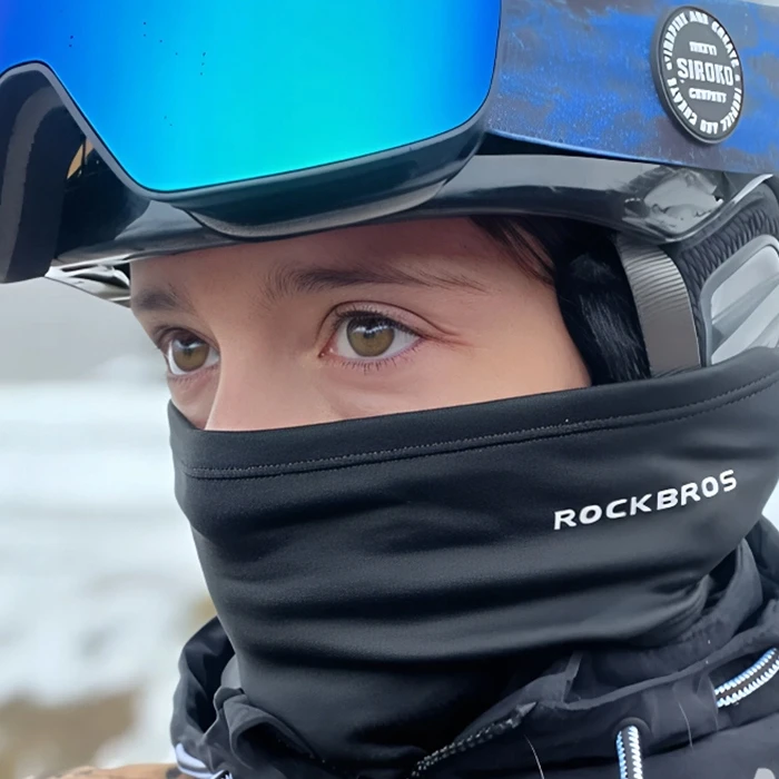 Kepurė Dviračių veido kaukė Rockbros LF7345BK (juoda)