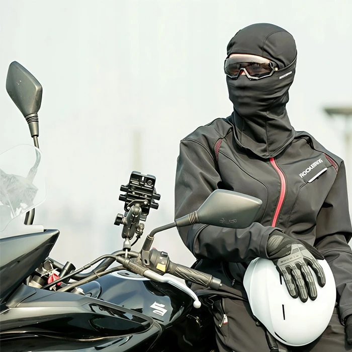 Kepurė Dviračių veido kaukė Rockbros LF7345BK (juoda)