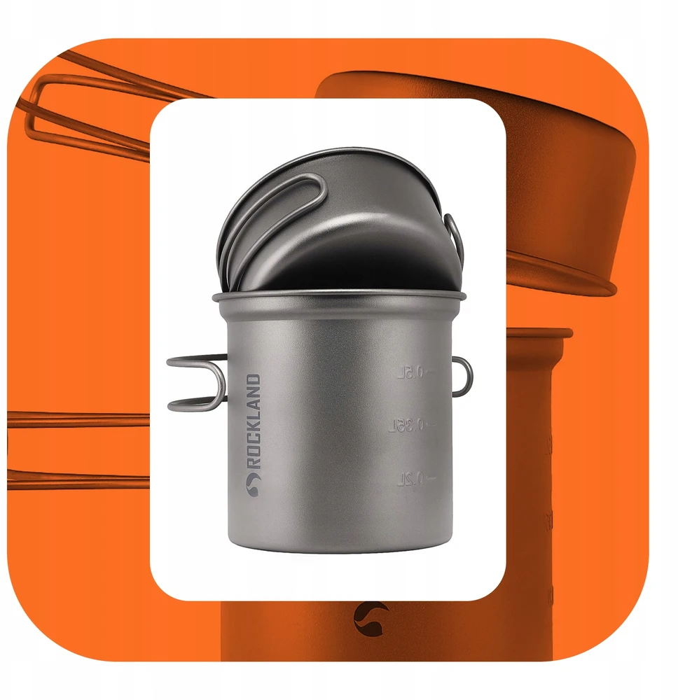 Rockland Travel Pro Titanium 0.75L+0.3L puodų komplektas