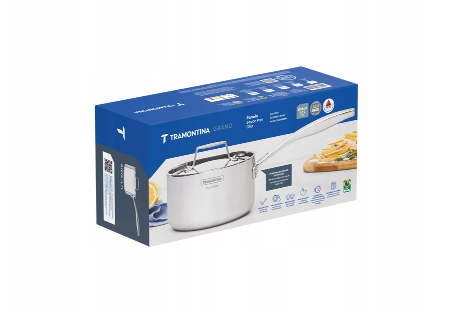 RONDEL Tramontina Grano 16 cm 1,7 L nerūdijančio plieno trisluoksnis su dangteliu