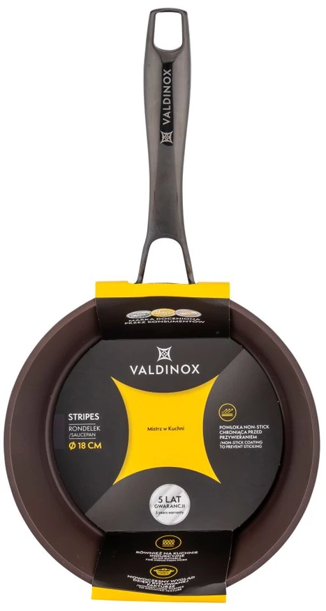 Rondelis Valdinox Stripes 1.5l su nepridegančia danga, 18cm