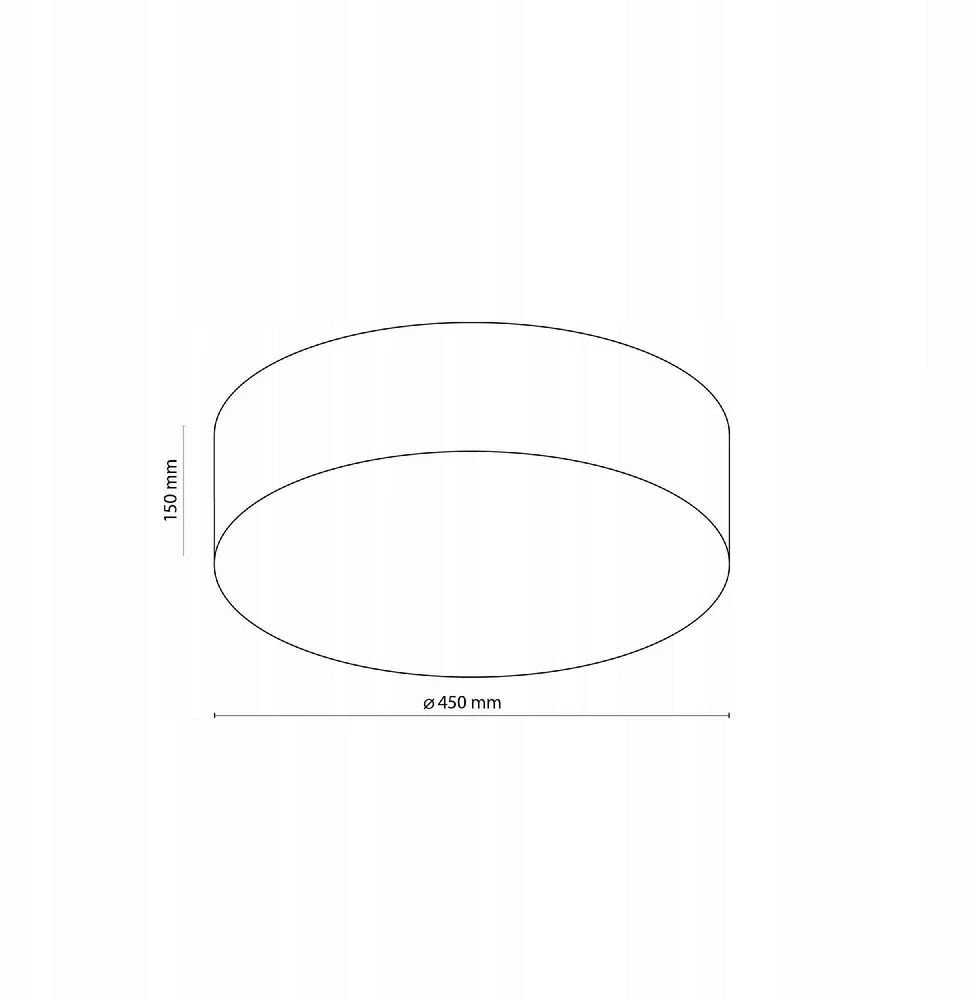 Lubinis šviestuvas RONDO Juodas LAMPA SUFITOWA 4 PŁ 450 (1088) - TK Lighting