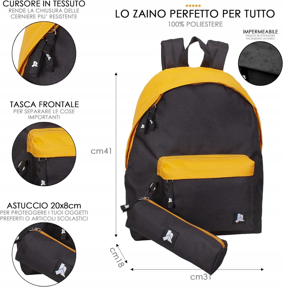 Kelioninis Ross JR3007 BACKPACK PLUS lagaminas 41 CM 24 L JUODŲJŲ GARSTYČIŲ PAGRINDINIS DĖSYS