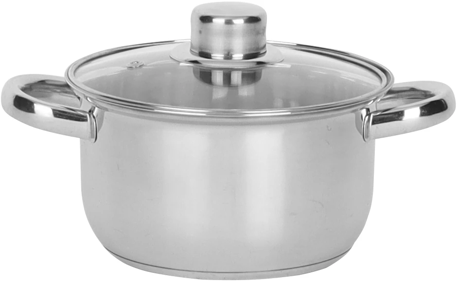 Rossner Austria TRADICINIS PLIENINIS PUODAS 18cm su dangčiu INDUKCINĖS DUJOS 2,3L Rossner AUSTRIJA