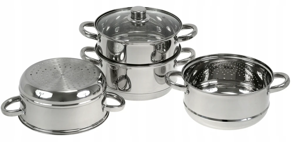 Rossner GARO PUODŲ rinkinys 5 vnt. 24 cm. PUODAS 5 L, DUJŲ ĮVEDIMAS