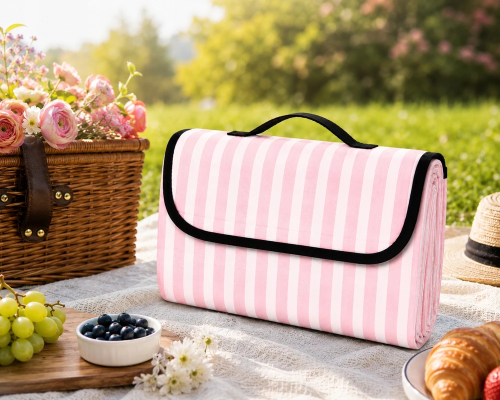 Rossner PAPLŪDŽIO PIKNIKO KILMĖLĖ 200 x 90 CM – SULANKSTAMAS, ŠVIESUS VAIKŲ ŠEIMAI
