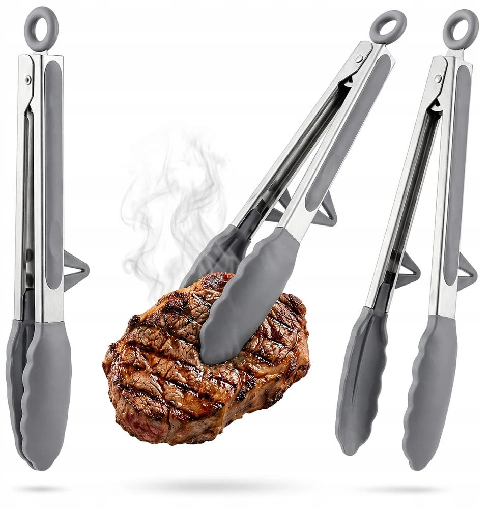 Rossner SILIKONINĖS VIRTUVĖS ŽNYPES MAISTO 34cm