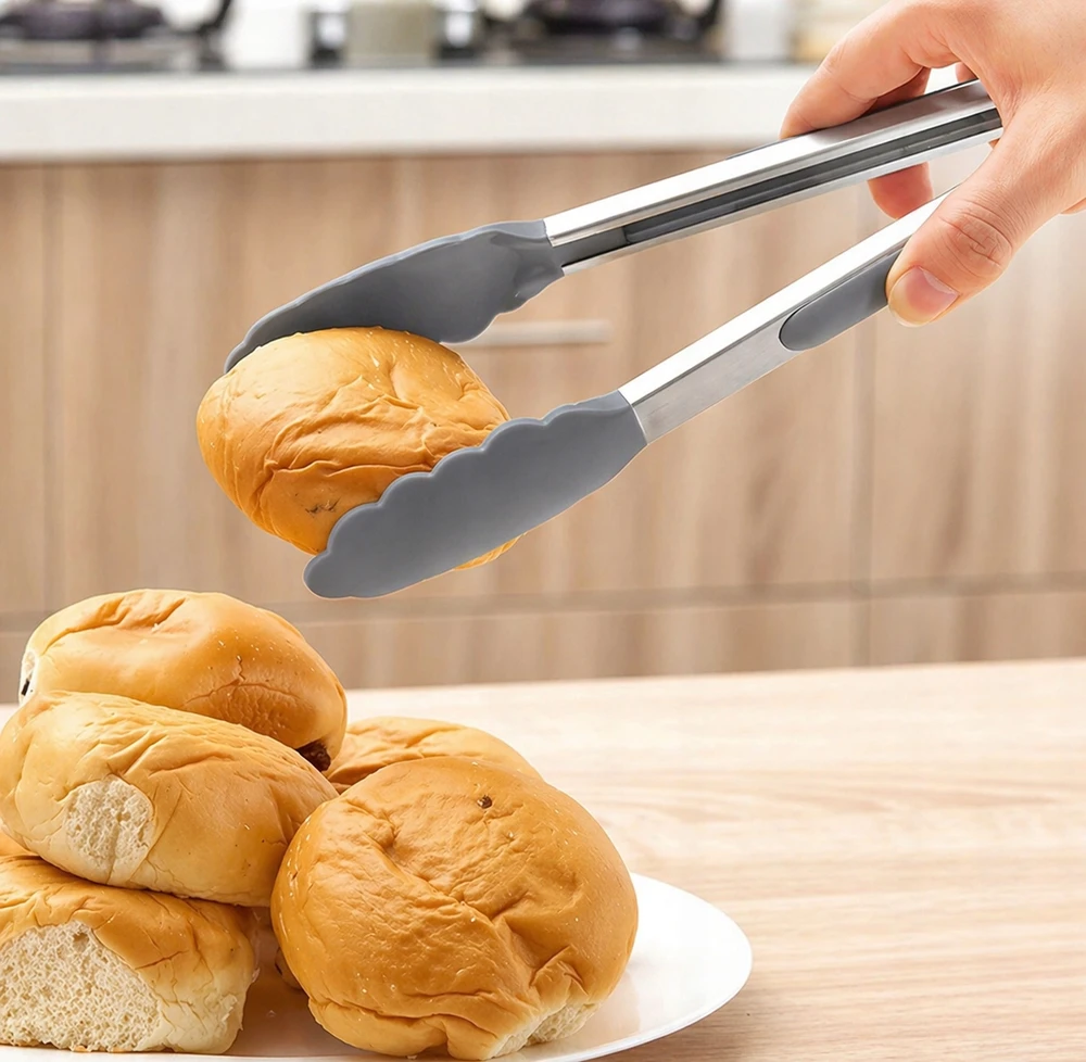 Rossner SILIKONINĖS VIRTUVĖS ŽNYPES MAISTO 34cm