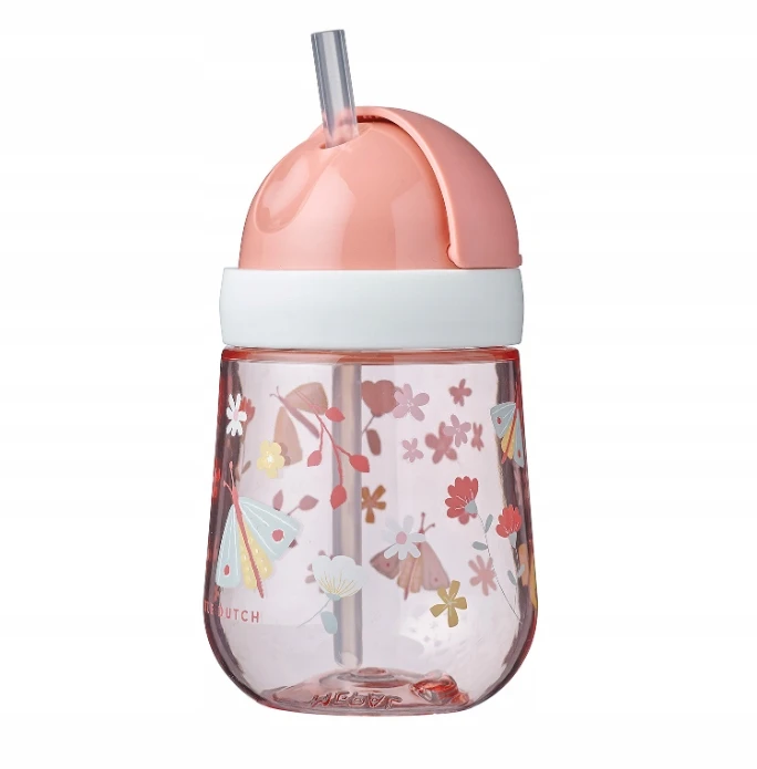Rosti Mepal Little Dutch Gertuvė su šiaudeliu Gėlės 300ml