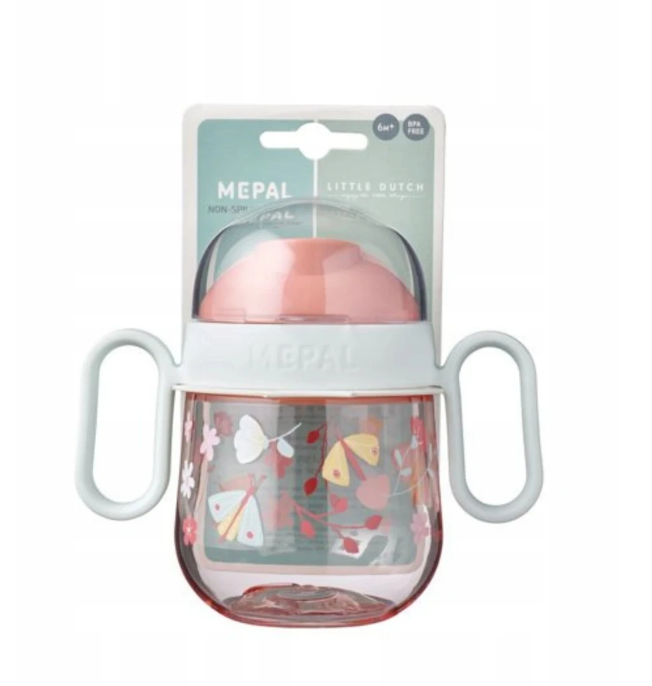 Rosti Mepal MEPAL Little Dutch Mio puodukas vaikams, gėlėms ir drugeliams, 200 ml + 6m