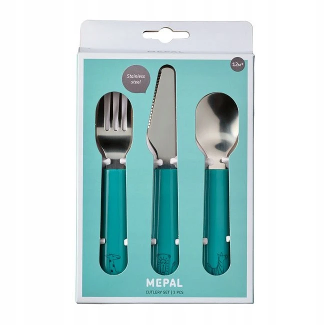 Rosti Mepal MEPAL MIO Deep Turquoise vaikiški stalo įrankiai 3 vnt