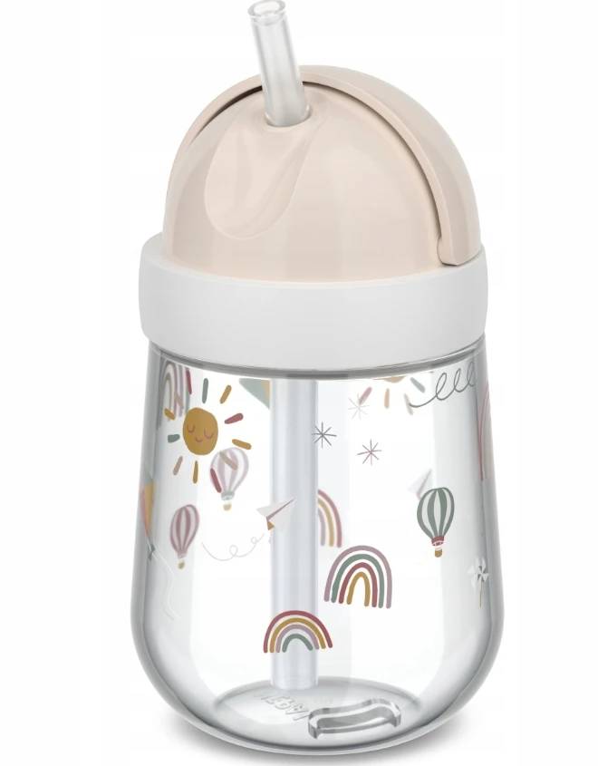 Rosti Mepal Mepal vaikiškas puodelis su šiaudeliais 300ml Mio Sunshine & Rainbow