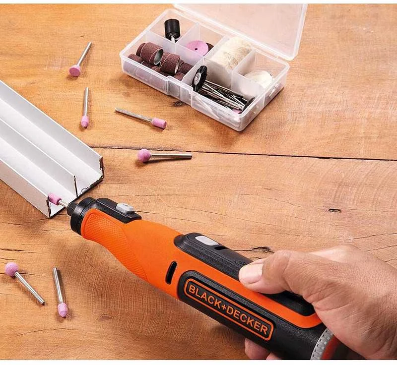 Black & Decker BD šlifuoklis MULTI. 8V +52szt. AKCESORIÓW BCRT8IK