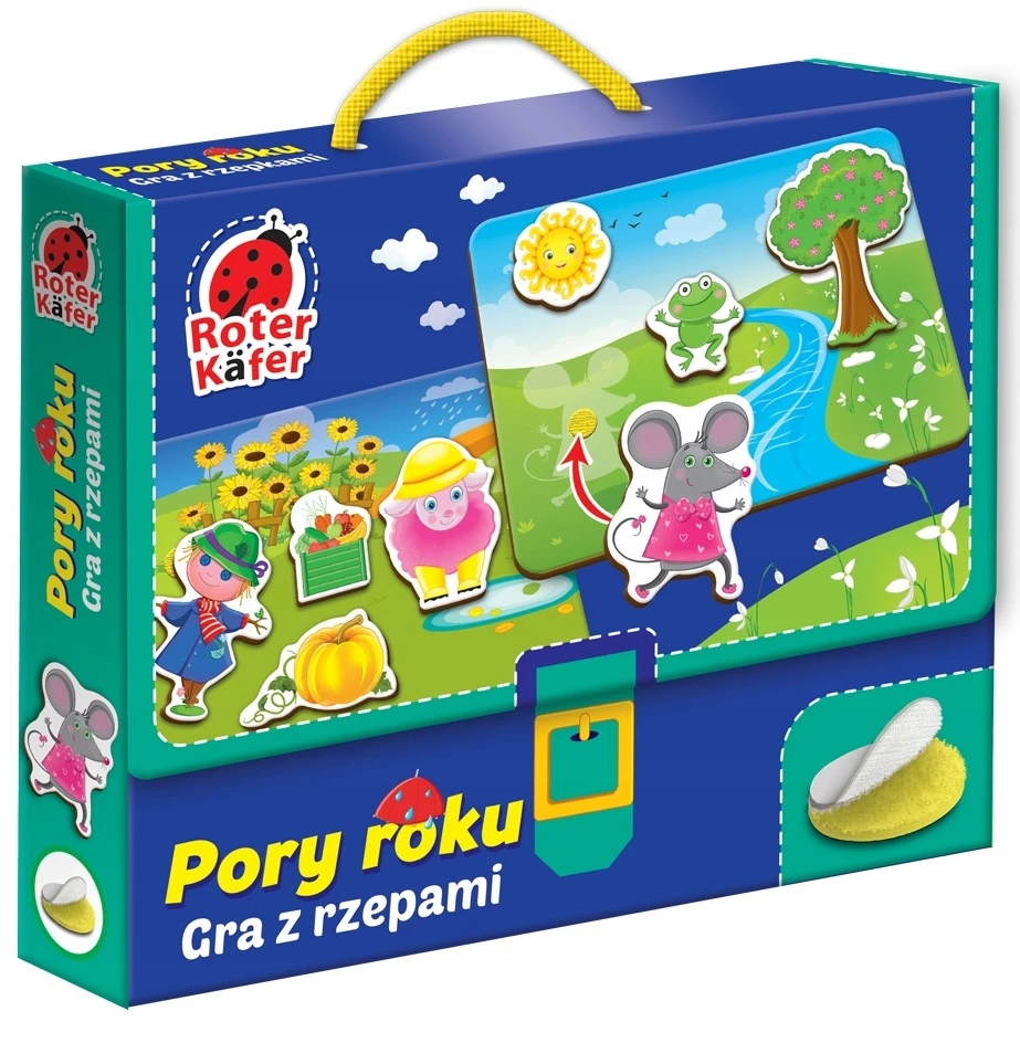 Dėlionė Roter Kafer Maksik Roter Kafer Seasons žaidimas su Velcro, Velcro, mokomoji mažylio galvosūkių dėžutė