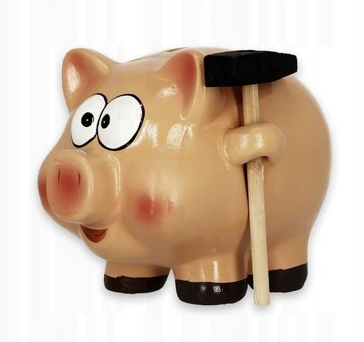 Roter Piggy bank su plaktuku w170z kryžminė kiaulė dovana taupymui