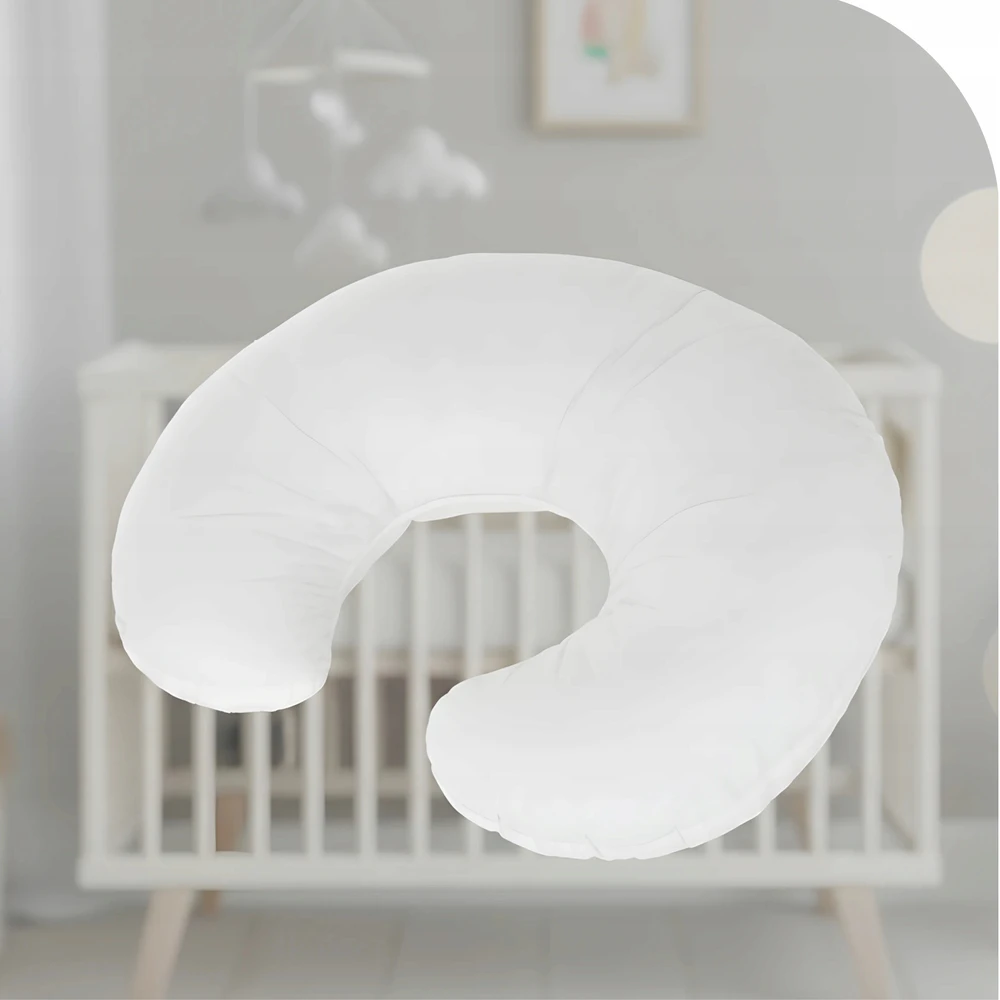 Rotex FEDING SLEEPING pagalvė Croissant vaikams 60x45 XXL su pupelių pagalvės užvalkalu
